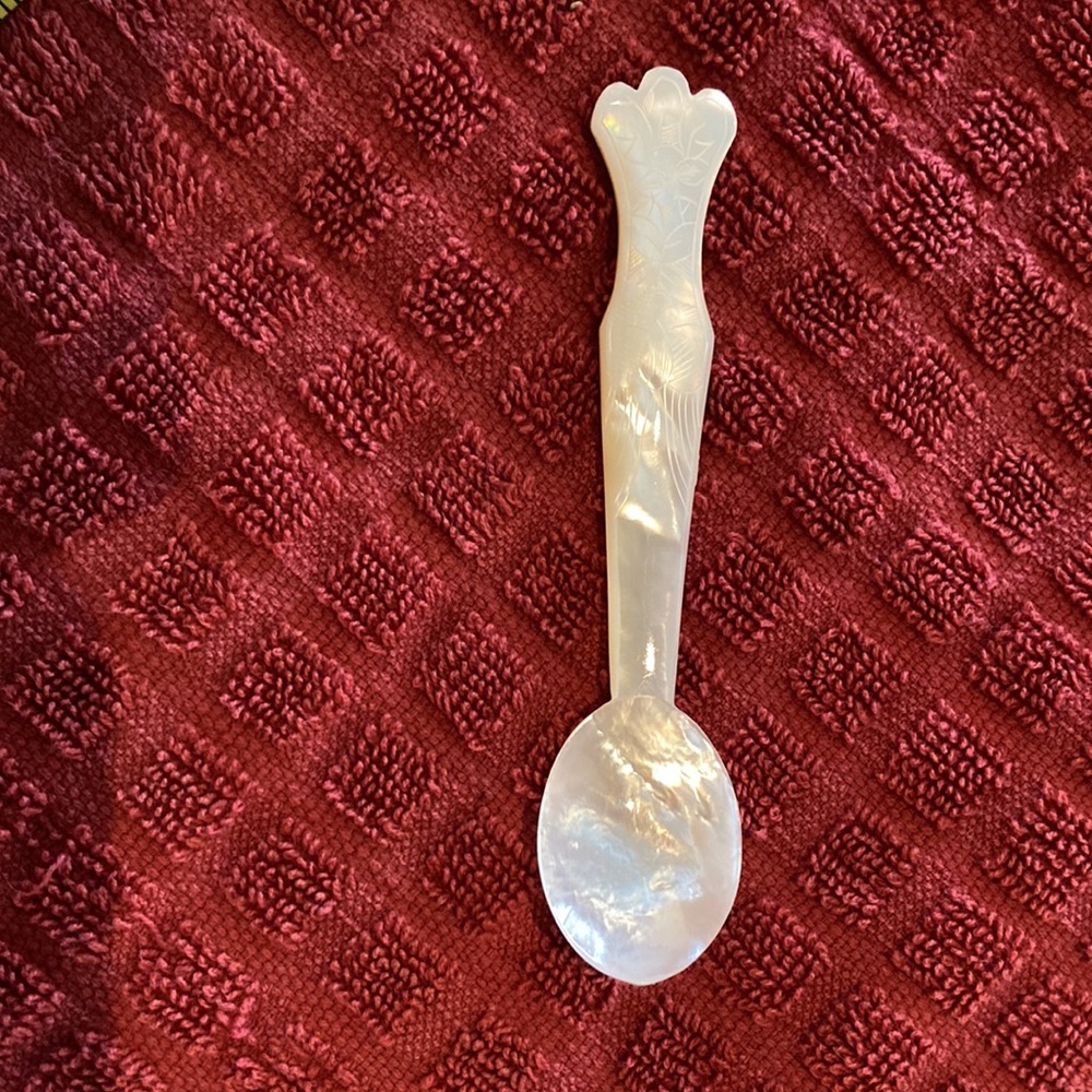 4 1/2 inch shell spoon, in excellent condition